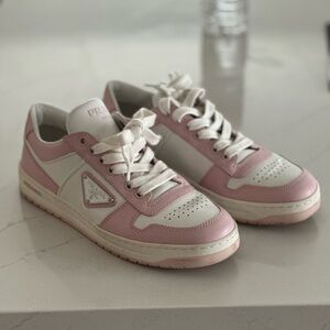 Pink Prada downtown sneakers